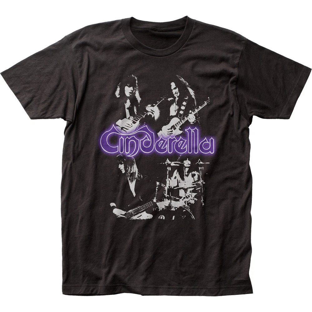 Cinderella Group Mens T Shirt Rock And Roll Music Classic Band Tee New Black